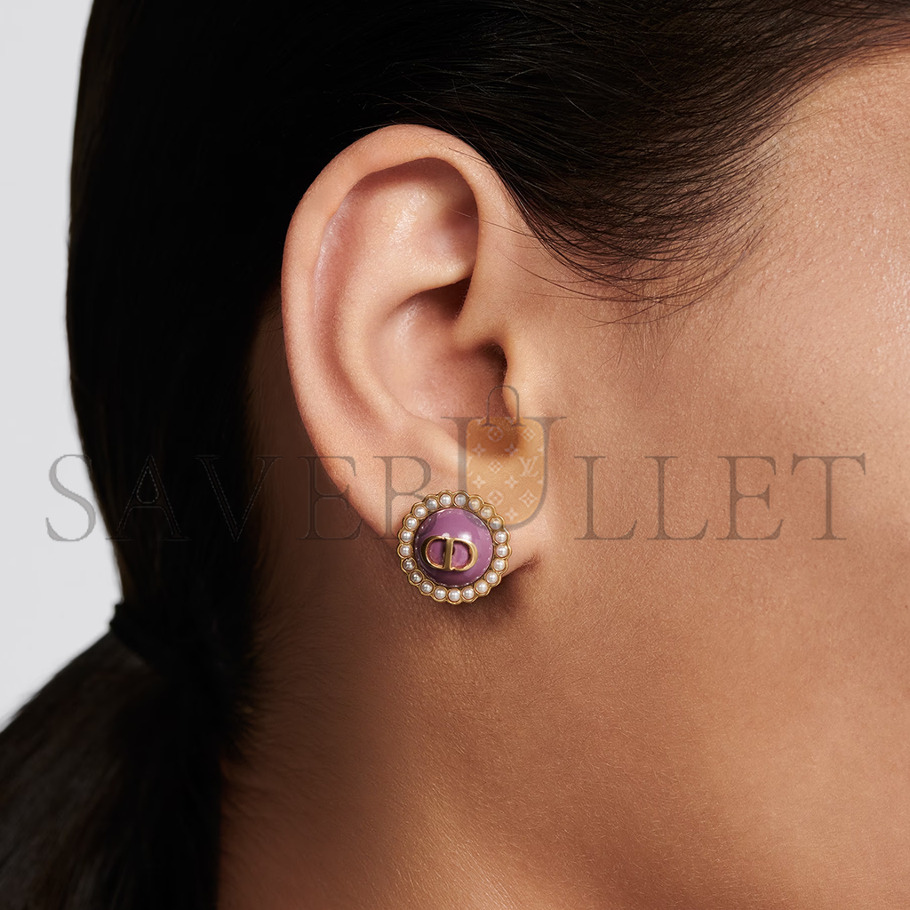 DIOR PETIT CD BAROQUE STUD EARRINGS  E1835PTCVE_D304